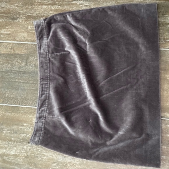 Banana Republic Vintage Velvet Grey Mini Skirt Holiday 08 Collection Sz 12 - Picture 8 of 10